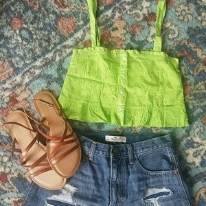 3 for $15 NWT Lime Crop Tank